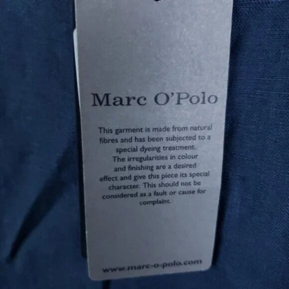 NWT Marc O'Polo Dress Tunic 100% Linen Sweden Lagenlook Navy size EU 42 / US L - Picture 11 of 13